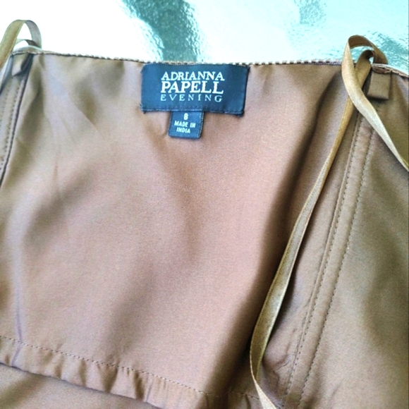 Adriana Pappell Bronze beaded strapless mini - Picture 9 of 11